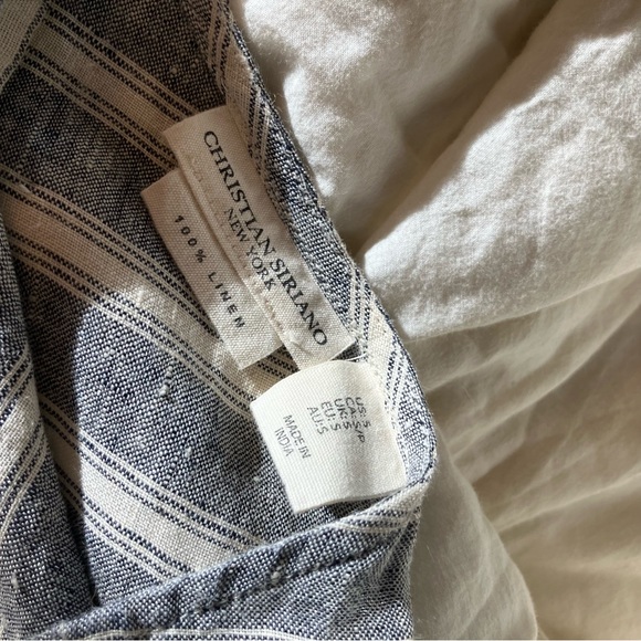 100% Linen Christian Soriano Blouse - Picture 6 of 8